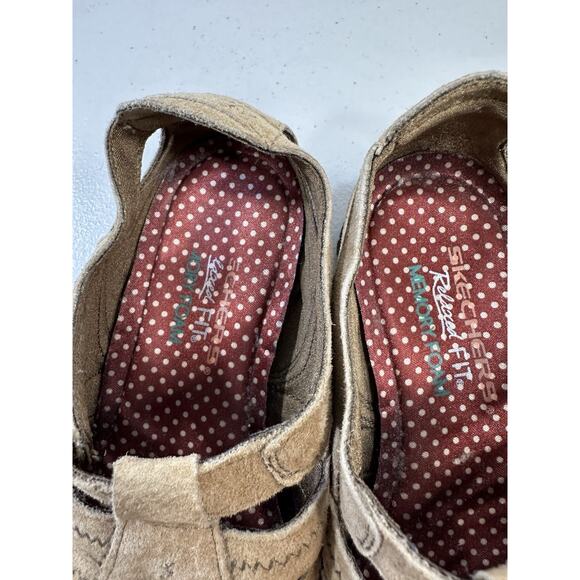 Skechers Open Air Active Outdoor Beige Tan Suede Leather Shoes Womens US Size 6 - Picture 7 of 8